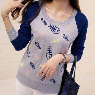 Fishbone Pattern Sweater