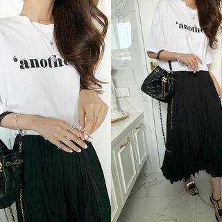 Another Letter Boxy T-shirt White - One Size