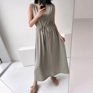 Sleeveless Dress With Cord
