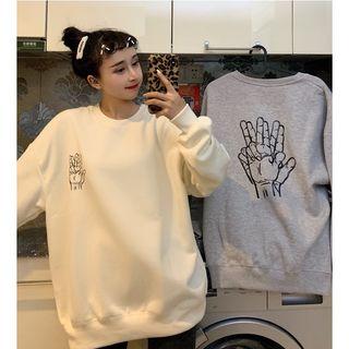 Hand Print Pullover