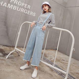 Suspender Wide-leg Jeans