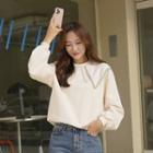 Contrast-trim Napped Sweatshirt