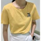 Long-sleeve Puppy Embroidered T-shirt