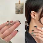 Set Of 3 : Irregular Cuff Earring Set Of 3 Pcs - Silver - One Size