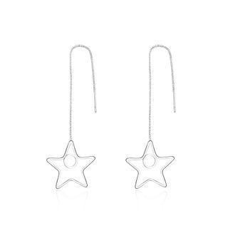 Simple Star Earrings Silver - One Size