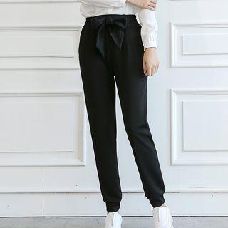 Bow Accent Jogger Pants