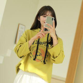Printed Dip-back Boxy Hoodie