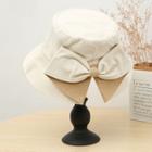 Bow Back Slit Bucket Hat