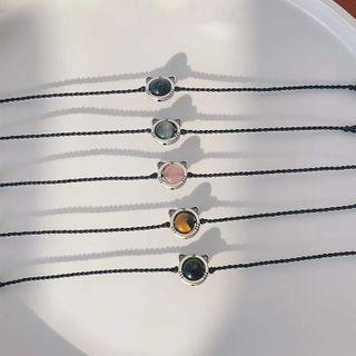 Cat Bead String Bracelet