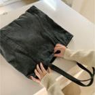 Washed Denim Shopper Bag
