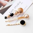 Set : Faux Pearl Alloy Hair Pin (assorted Designs)