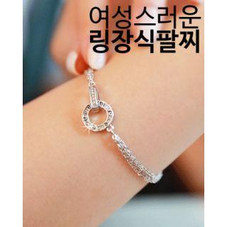 Hoop Multi-strand Chain Bracelet