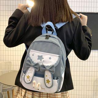 Bow Accent Printed Backpack
