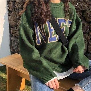 Letter Print Loose-fit Sweater