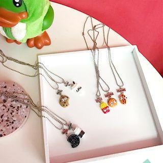 Plastic Snacks Pendant Alloy Necklace
