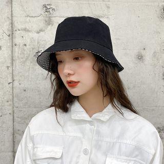 Reversible Bucket Hat Reversible - Houndstooth & Black - M