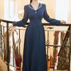 Sailor-collar Medium Maxi Dress