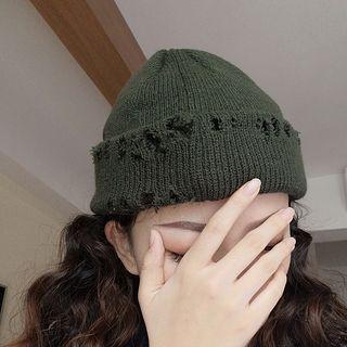 Distressed Knit Beanie
