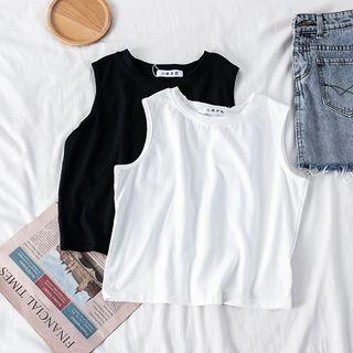 Cropped Plain Tank Top