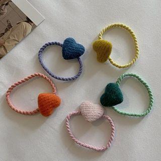 Heart Flannel Hair Tie