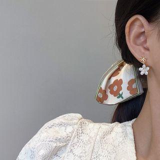 Rhinestone Drop Earring E4051 - 1 Pair - Gold - One