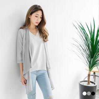 Eyeleted Drapey Cardigan