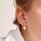 Alloy Clover Dangle Earring S925 Silver Needle Earring - Gold - One Size