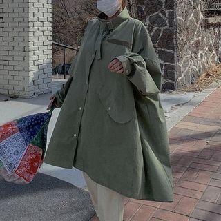 Buckled Long Button Jacket