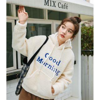 Lettering Hoodie Milky White - One Size