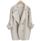 Linen Cotton Lapel Jacket