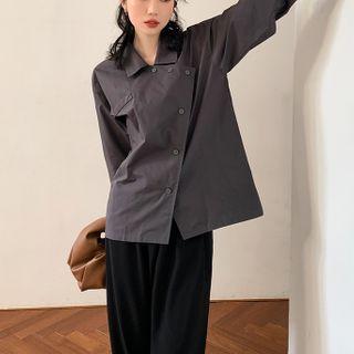 Asymmetrical Plain Blouse