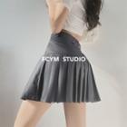 High-waist Pleated Mini Skirt In 5 Colors