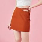 High-waist Cutout Mini Skirt