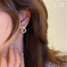 Alloy Heart Faux Pearl Dangle Earring 1 Pair - 925 Silver - As Shown In Figure - One Size