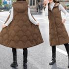Hooded Zip Midi Vest