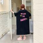 Round-neck Print T-shirt Dress