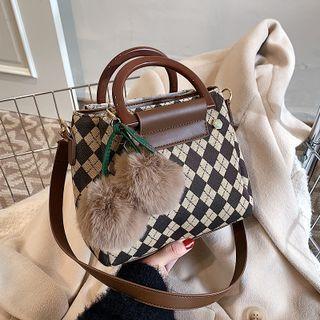 Argyle Bucket Bag / Bag Charm / Set