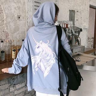 Unicorn Printed Zip Jacket
