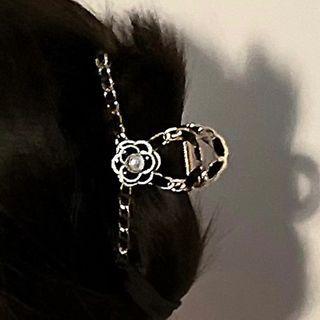 Floral Hair Claw Black - One Size