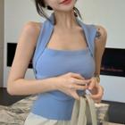 Plain Halter Top Blue - One Size