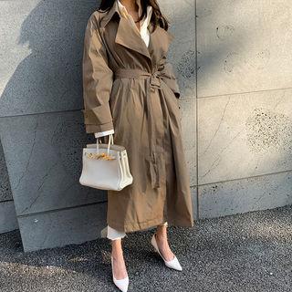 Belted Trench Coat Beige - One Size