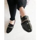 Chain-trim Patent Loafers
