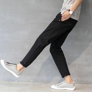 Elastic Straight Pants