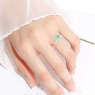 925 Sterling Silver Leaf Open Ring One Piece - Leaf Open Ring - One Size