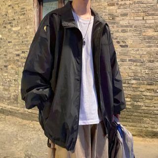 Lettering Holographic Zip Jacket