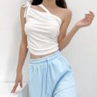 Strappy One-shoulder Cropped Camisole Top
