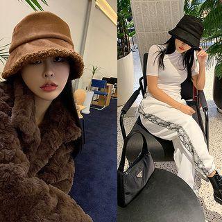 Faux-suede Bucket Hat