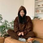 Anorak Hoodie & Jogger Pants Fleece Set