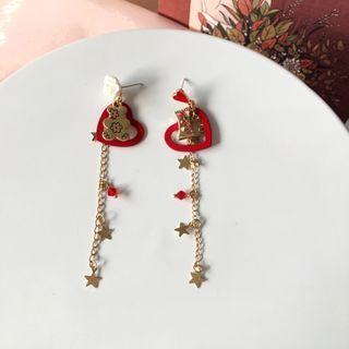 Asymmetrical Drop Earring 1 Pair - S925silver Earrings - One Size