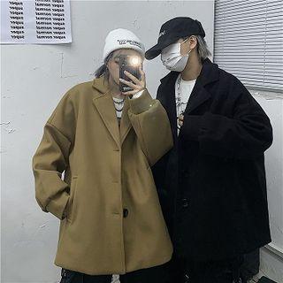 Couple Matching Notch Lapel Single-breasted Coat